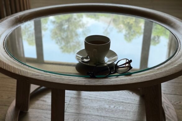 Agentic Commerce 3 Coffee and glasses on a table, photographed by Yammie Pang